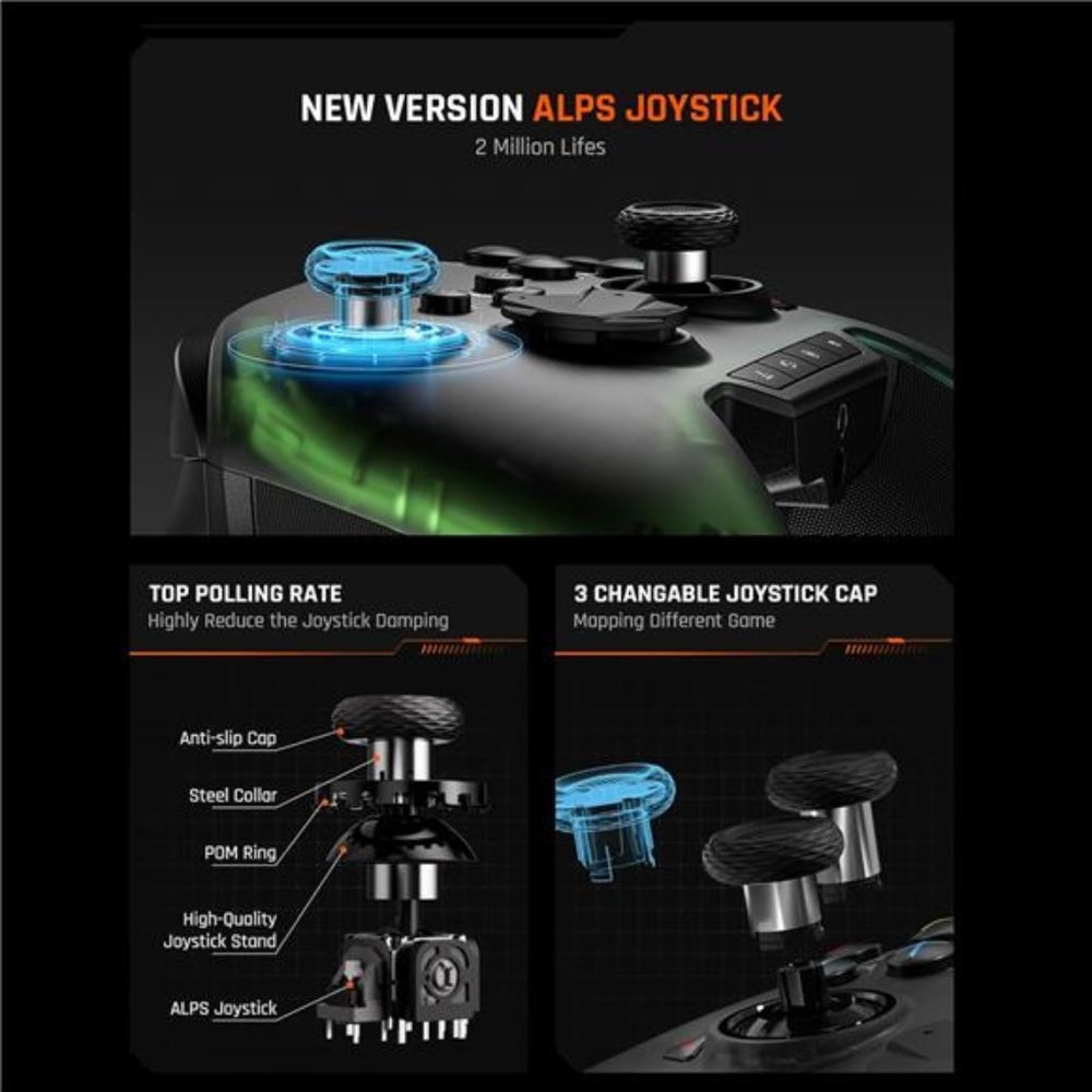 PC Controller, Wireless Controller Motion Control, Hall Trigger, ALPS Joystick - Picture 4 of 6